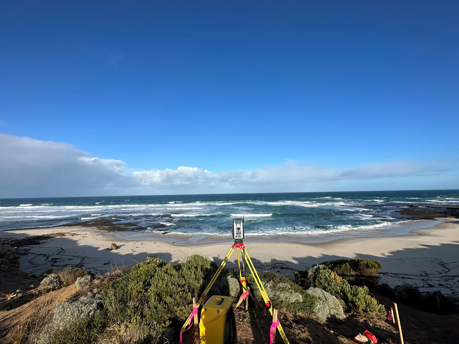 Surveyor checking property boundaries in Costa Rica