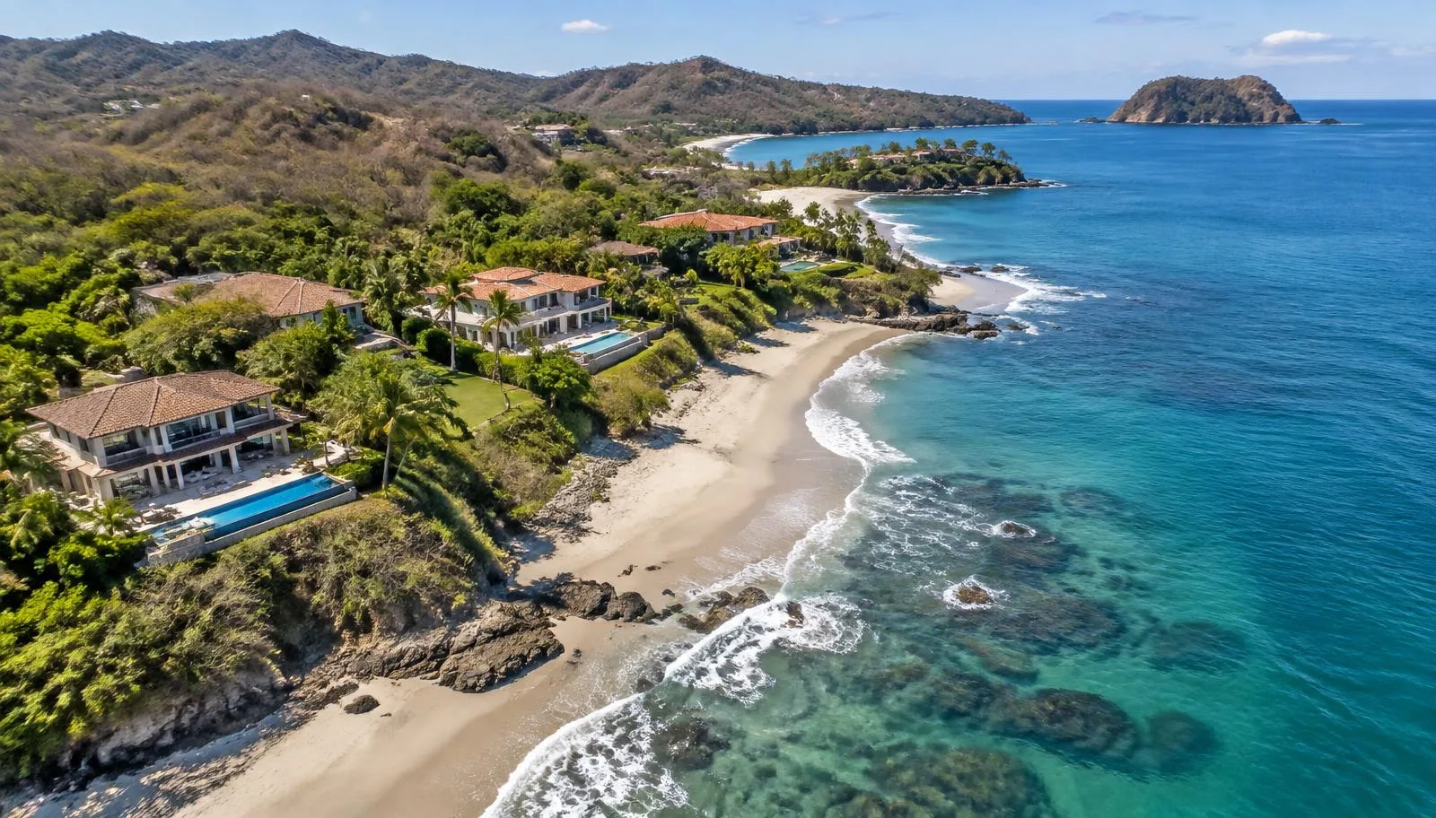 Beachfront properties along the Guanacaste coast, Costa Rica