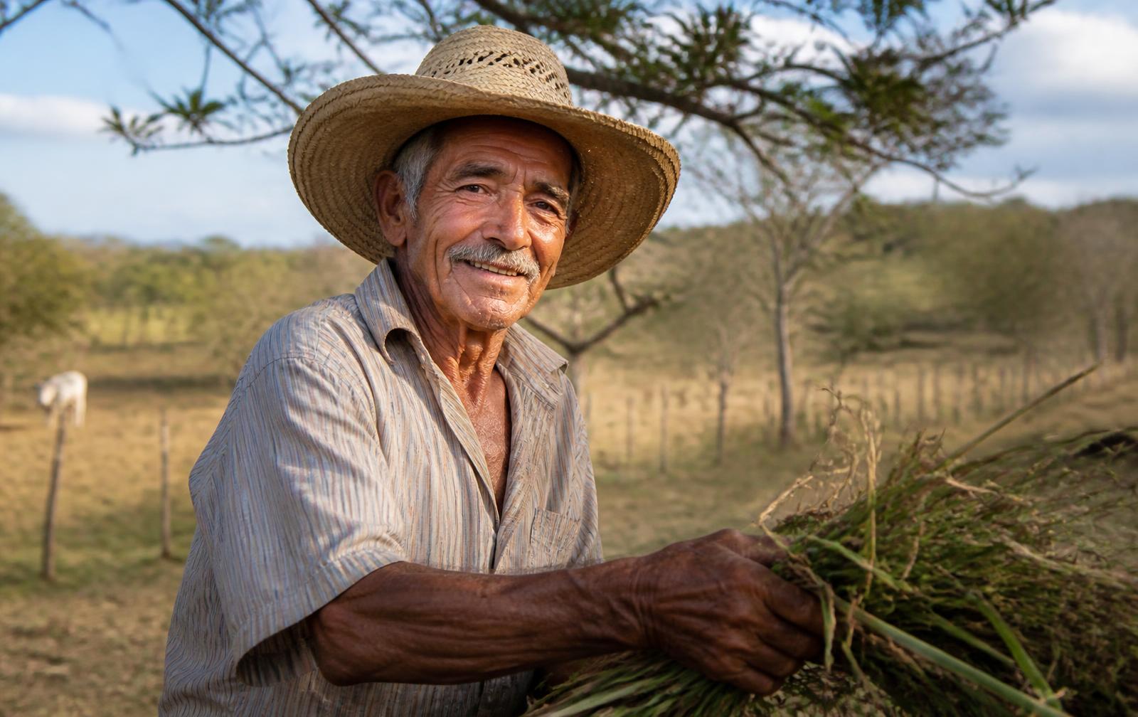 Elderly Nicoyan farmer, reflecting the active lifestyle behind Blue Zone longevity