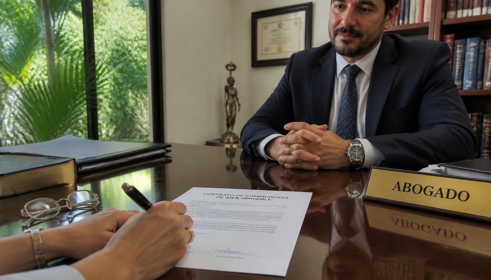 Signing a property purchase agreement with a Costa Rican attorney
